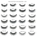 11# High quality clear invisible band lashes 3D faux mink eyelashes