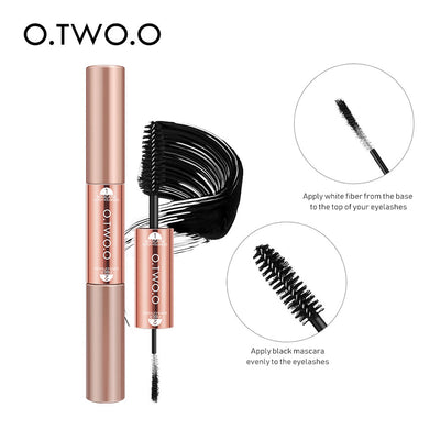 O.TWO.O Makeup Voluminous Fiber Lasting Fast Dry Curling Fluffy Lashes Double Heads Private Label Silk Fiber Extension Mascara