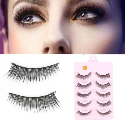 5 Pairs Handmade Black Eyelashes